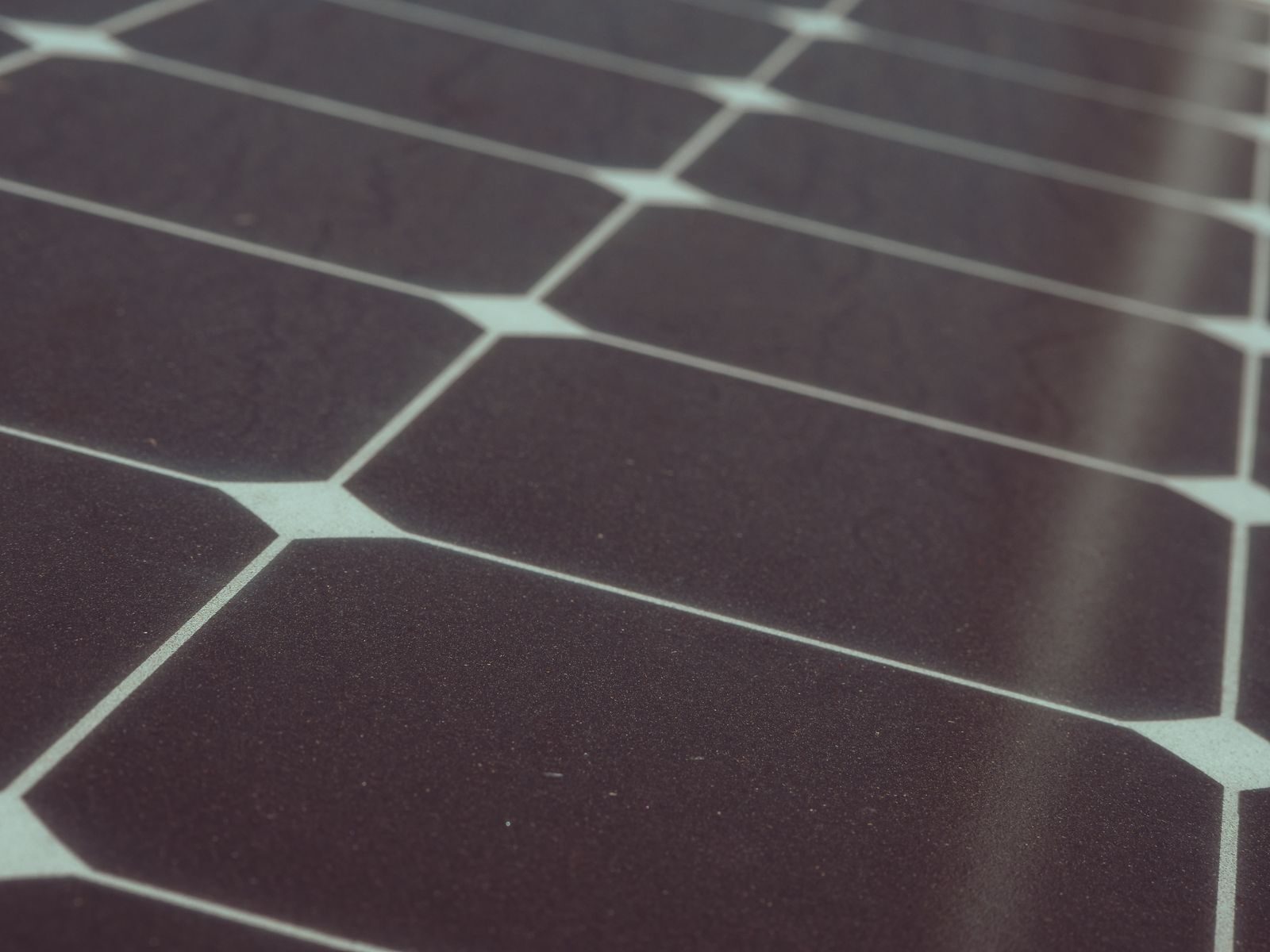 Detalhe das células de uma placa solar